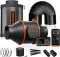 SPIDER FARMER Kit de conduits de Filtre à Charbon pour Ventilateur en Ligne de 10,2 cm – 27 Watts, gris/noir