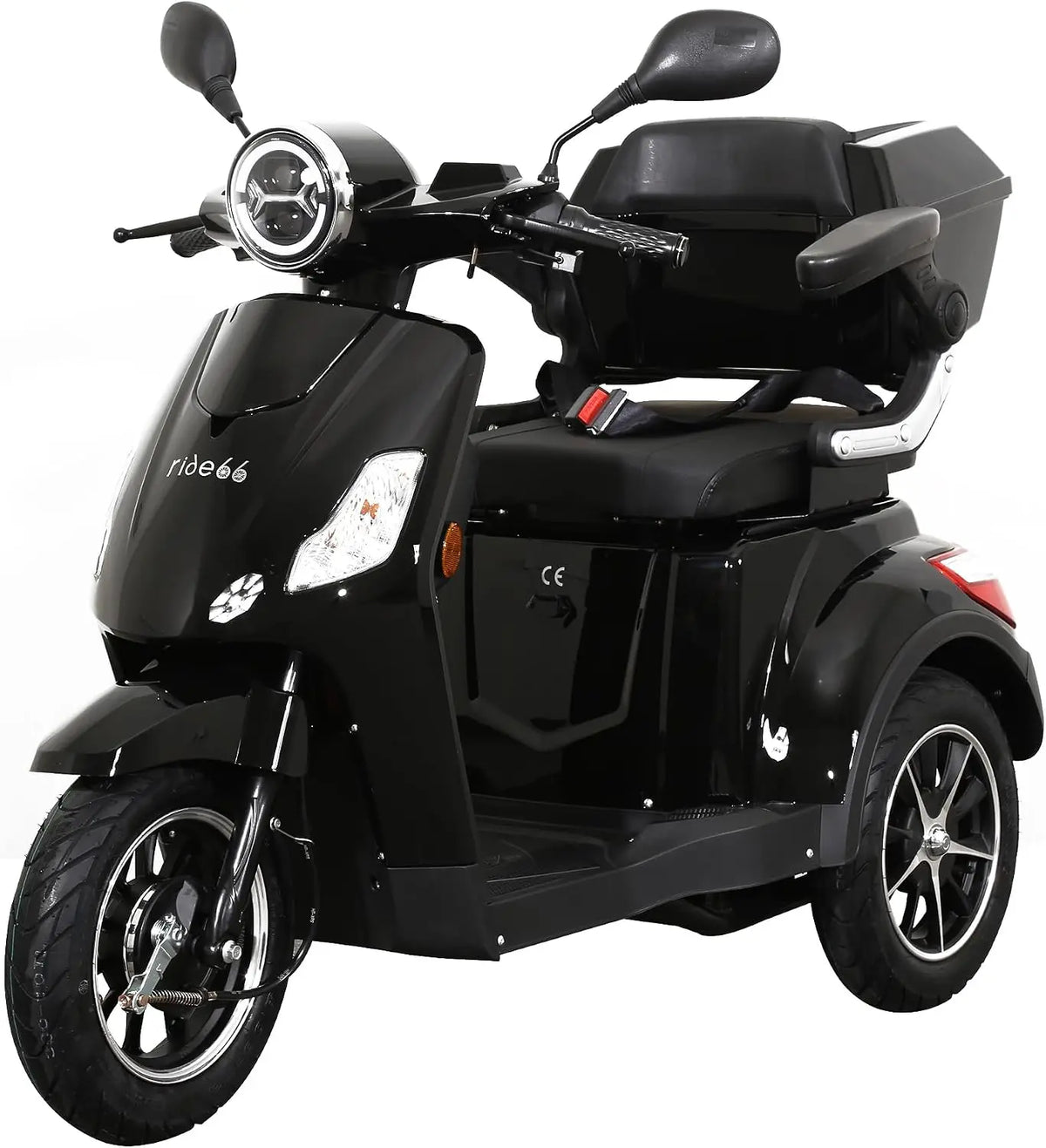 RC50 Scooter électrique 3 roues de mobilité pour senior et PMR – 1000 W, 20 Ah, noir