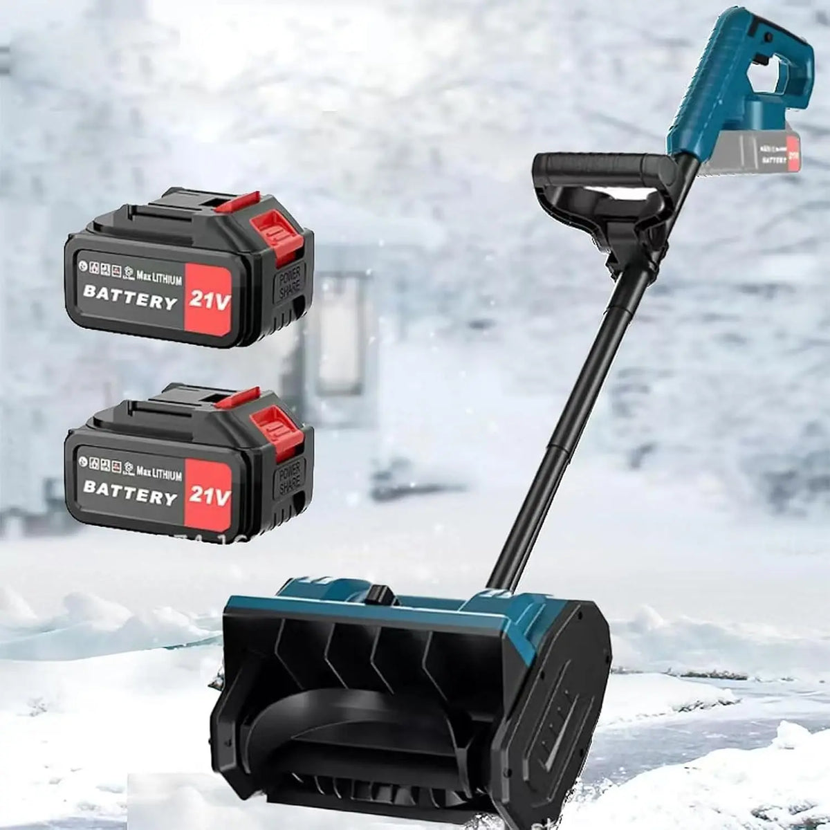 Pelle à neige électrique portative déneigeuse – sans fil, 1200 W, 4,5 ah, gris/blanc