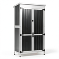 Armoire, avec portes, en acier, coloris noir, pour la chambre