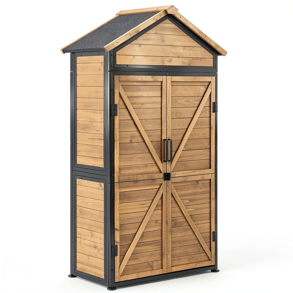 Armoire, en métal, 45 x 90 x 165 cm, coloris naturel, pour la chambre