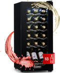KLARSTEIN Shiraz Cave à Vin Noir – 18 Bouteilles