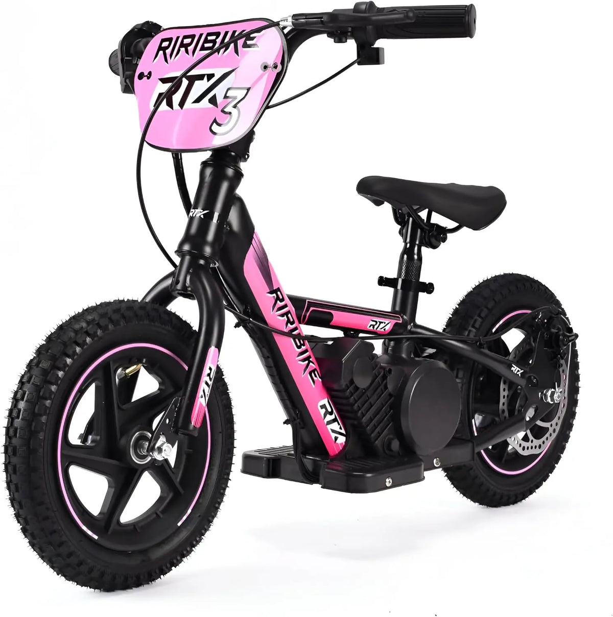 Draisienne électrique pour Enfants RIRIBIKE RTX3 24V 12' – 100 W, 2,6 Ah, rose