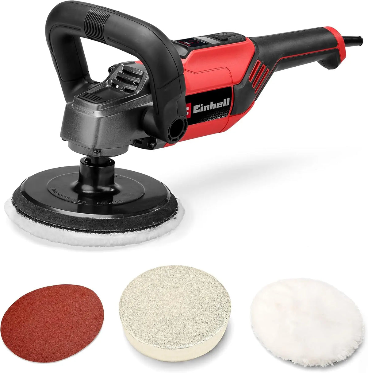 Einhell Polisseuse-ponceuse CC-PO 1100/150 CE – 1,100 watts, gris/noir