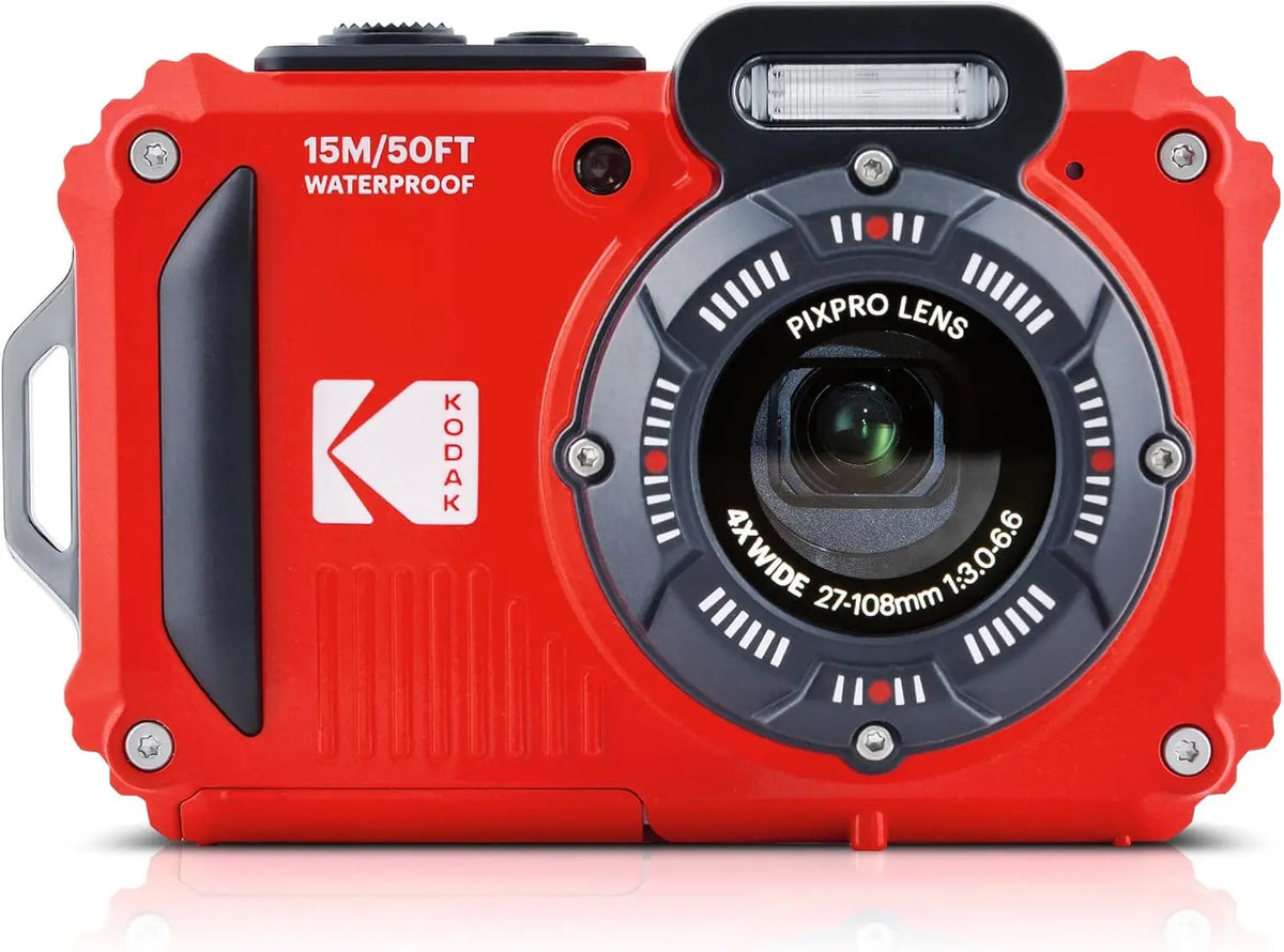 KODAK Pixpro - WPZ2 - Appareil Photo Numérique Compact 16MPixels Etanche et Anti-Choc - Jaune – 700 mAh, 8 Go / 32 Go