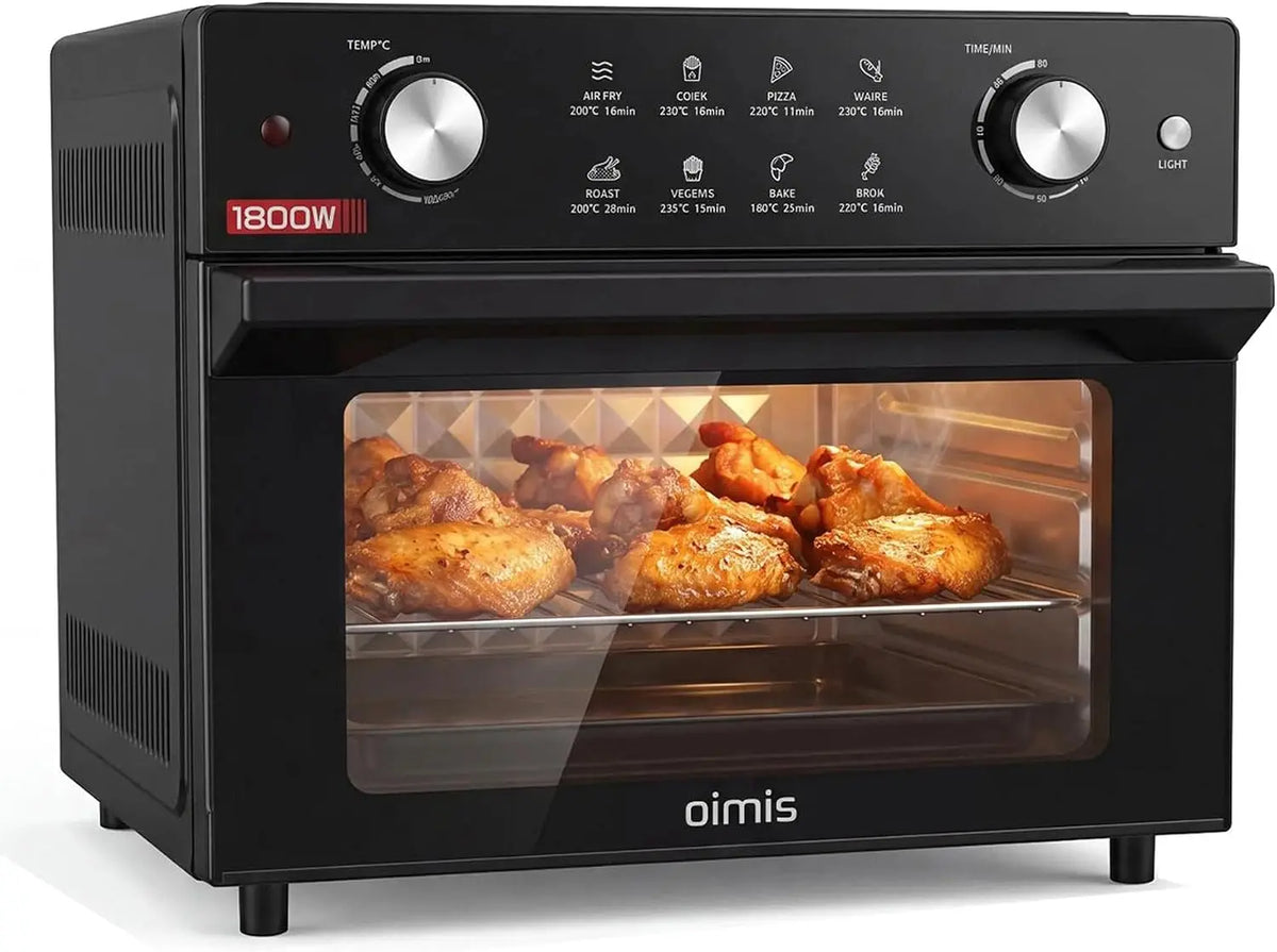 Friteuse à air chaud 30-230 °C – 1800 W, 30 l, noir/gris