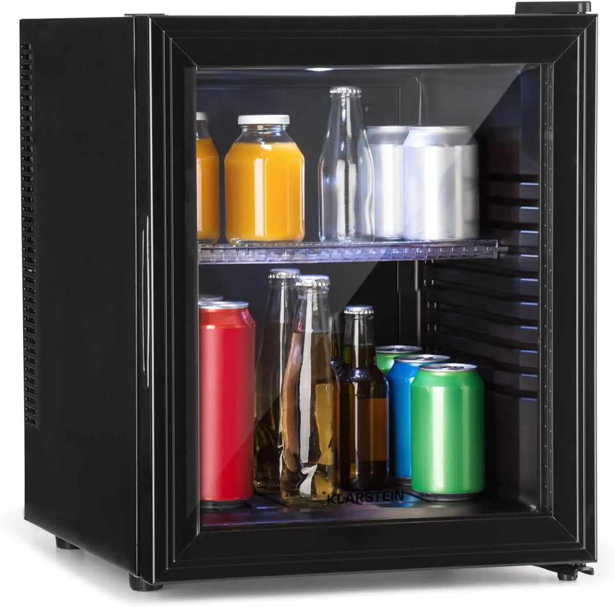 KLARSTEIN Mini Frigo de Chambre de 30L pour Snacks et Boissons – noir/gris