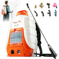 VEVOR Pulvérisateur Électrique à Dos 16 L 0-6,2 bar Pulvérisateur Batterie – 4,1 L/min, 8 Ah, 35,5 x 18,5 x 53,5 cm, gris/orange/rouge