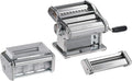 Pastaset Machine à Pâtes Manuelle avec Accessoires Ravioli et Spaghetti inclus – gris