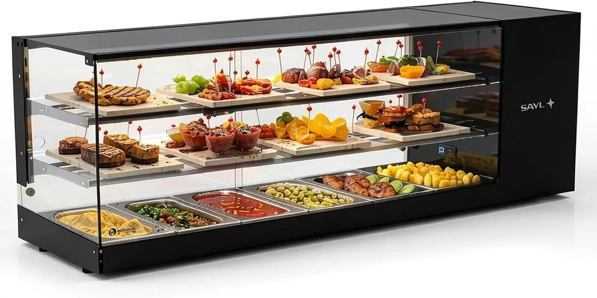 Vitrine à Tapas Logic WORLDMAI x SAYL – 132 x 38 cm, gris/noir
