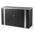 Abri de jardin, avec rangement, avec portes, en acier, 210 x 105 x 130 cm, pour le jardin