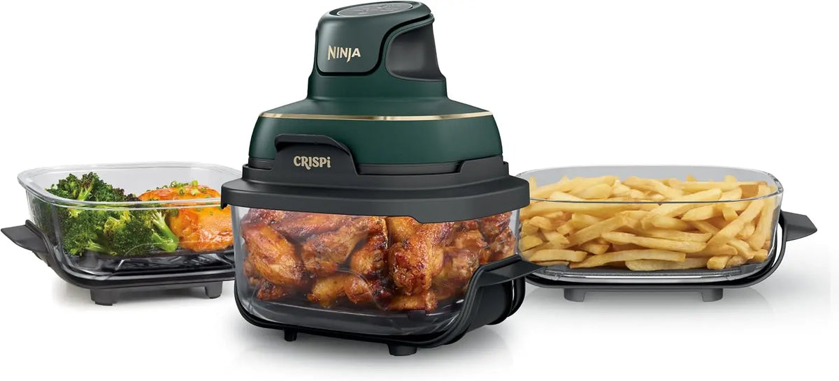 Ninja CRISPi Air Fryer Design Compact friteuse – FN103EUGN, 3,8 L / 2,3 L, vert