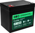 Greencell AGM VRLA 12 V 80 Ah Batterie Gel sans Entretien pour UPS – noir/vert/gris