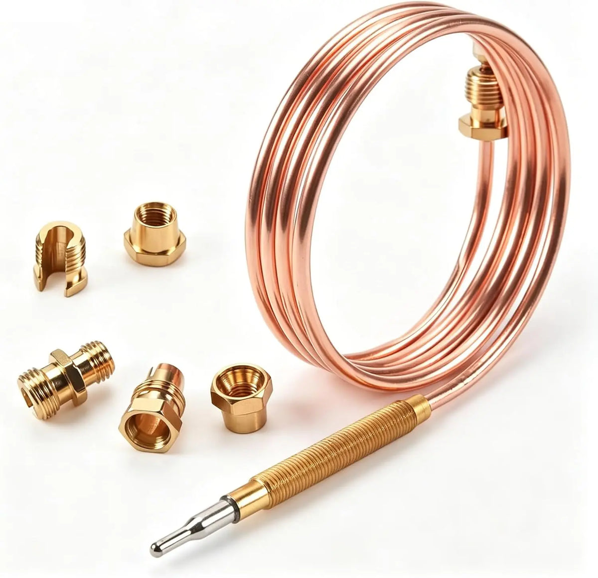 90cm Kit Thermocouple à Gaz de Chauffage Universel M6x0.75 – beige/orange/blanc