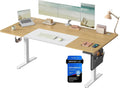 SONGMICS Bureau Électrique Réglable en Hauteur – LSD028YD02, 15 W, 180 x 80 cm, blanc