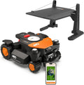 WORX Vision Cloud 4WD WR340E Robot Tondeuse 600 m² sans Fil périphérique + Garage évitement d'obstacles – gris/noir