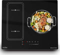 Plaque Induction 60 cm 3 Feux Encastrable Table de Cuisson Électrique 6500W avec Fonction Boost – noir/gris