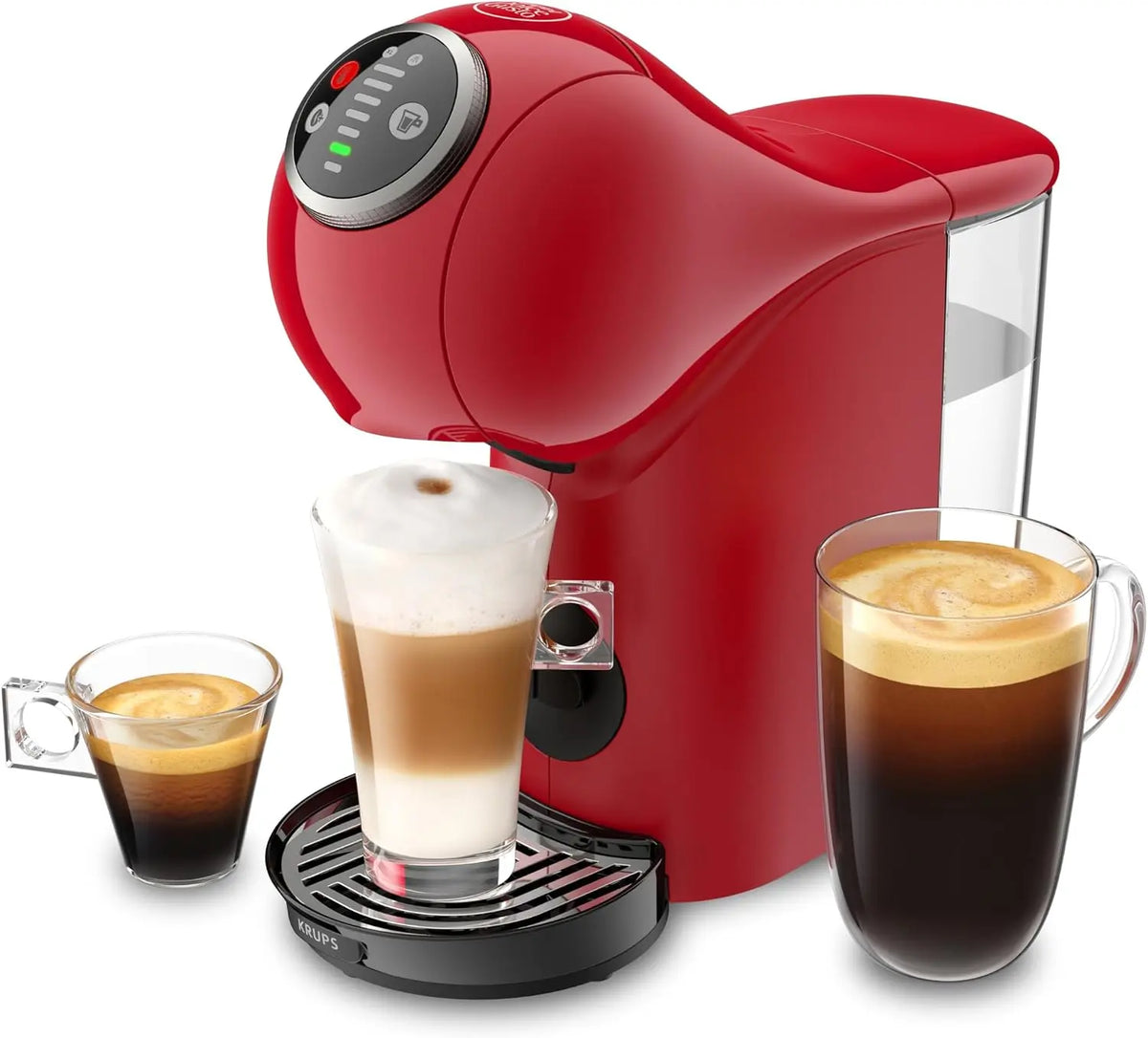 Krups - Nescafé Dolce Gusto Machine à café Genio S Plus - 15 bars - Rouge – 300 ml / 0,8 L