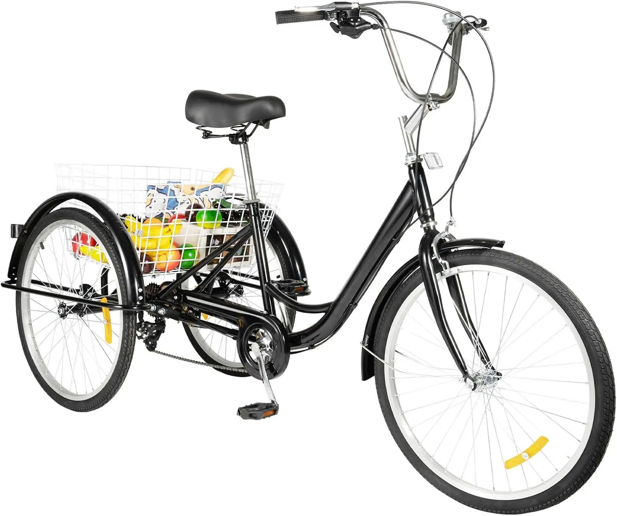 Tricycle 24' pour adultes – noir/blanc