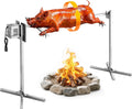 VEVOR Barbecue Rôtissoire Capacité de Charge de 60 kg – 38 W, 1740 x 535 x 860 mm, argenté