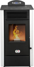 STUFE A PELLET ITALIA California 8 KW WiFi poêle à granulés – noir/gris