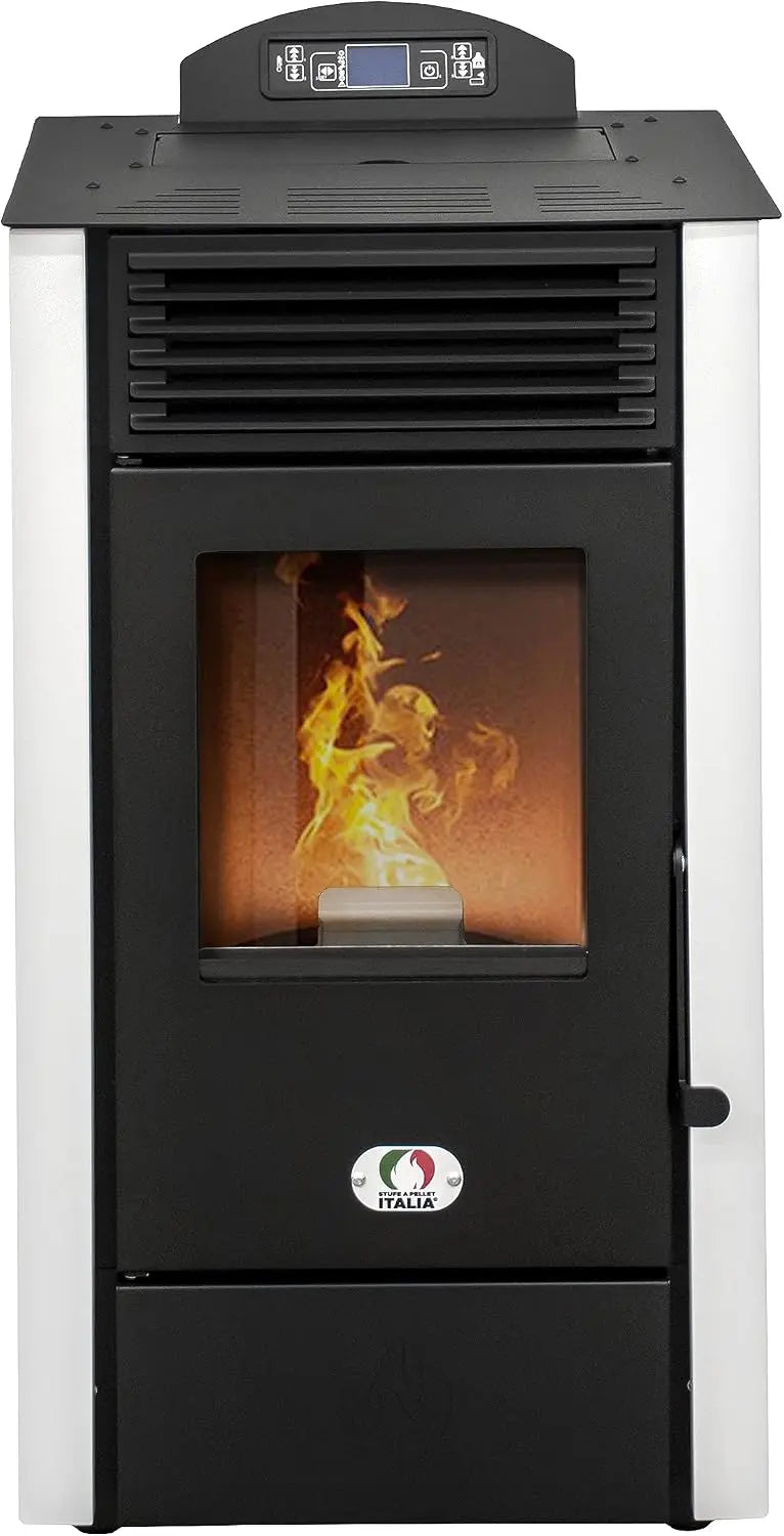 STUFE A PELLET ITALIA California 8 KW WiFi poêle à granulés – noir/gris