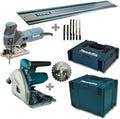 Combopack de 2 scies SP6000J + 4351FCTJ dans coffret Makpac avec rail - MAKITA MEU029J-1 – 720 W / 1300 W, gris/bleu