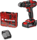 Einhell Perceuse-visseuse à percussion TE-CD 18/40 Li-i +64 1x 2,0 Ah – 40 Nm, gris/rouge/orange