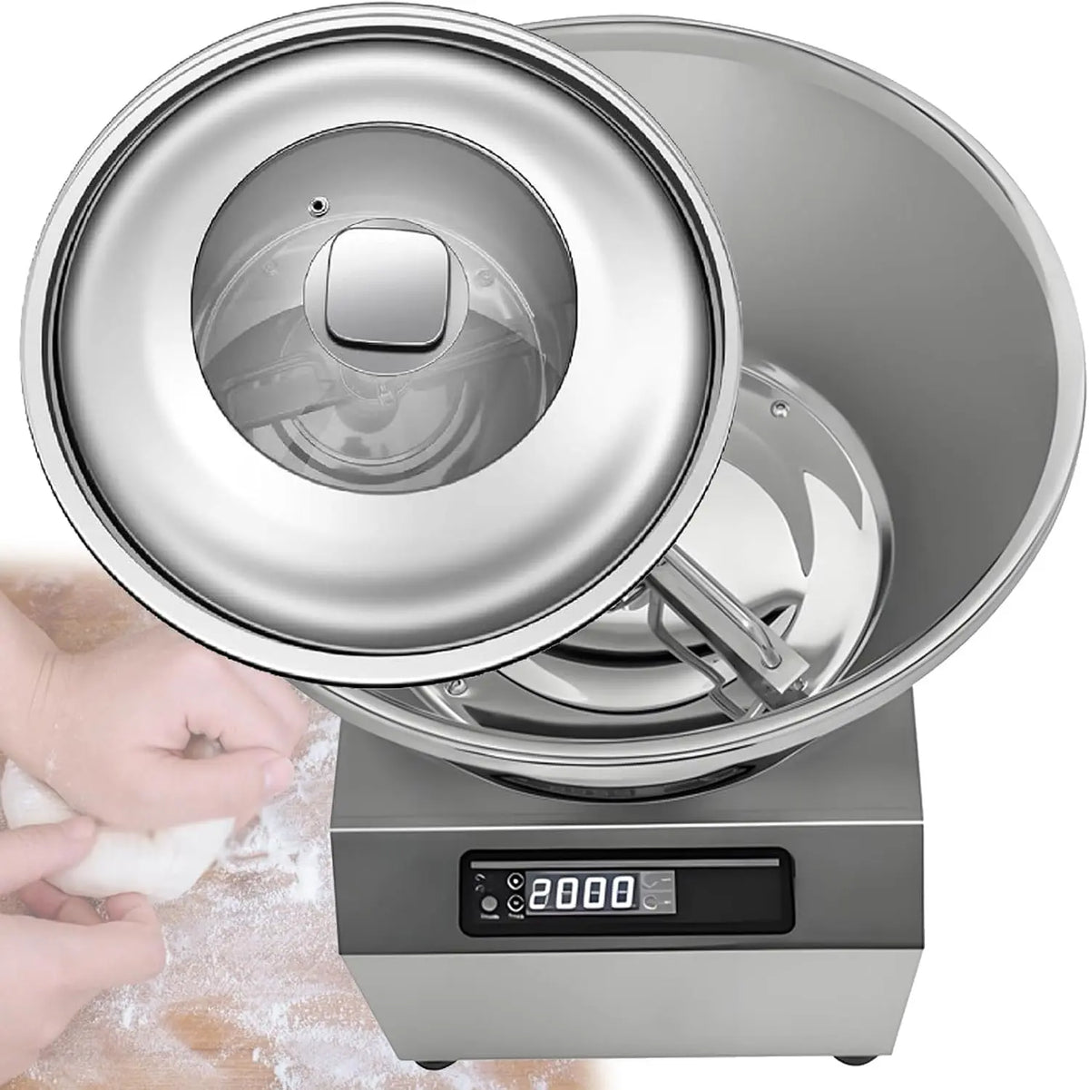 Machine à pétrir la pâte 5 kg/8 kg – 1800 W / 2200 W, argenté