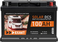 EXAKT batterie camping-car 100Ah 12V caravane solaire bateau décharge lente – noir/gris