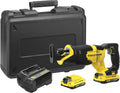 STANLEY FATMAX V20 Scie Sabre 18 V 25 mm Vitesse 0-3000 avec 1 Mallette 2 Batteries 2 Ah et 1 Chargeur 2 – gris/noir