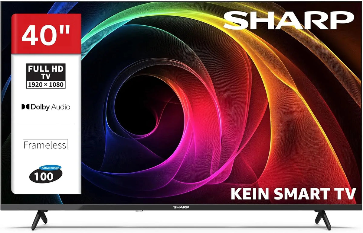Sharp 40HA1705E Téléviseur LED 40' avec résolution haute définition et Triple Tuner intégré DVB-C/-T2/-S2 – noir