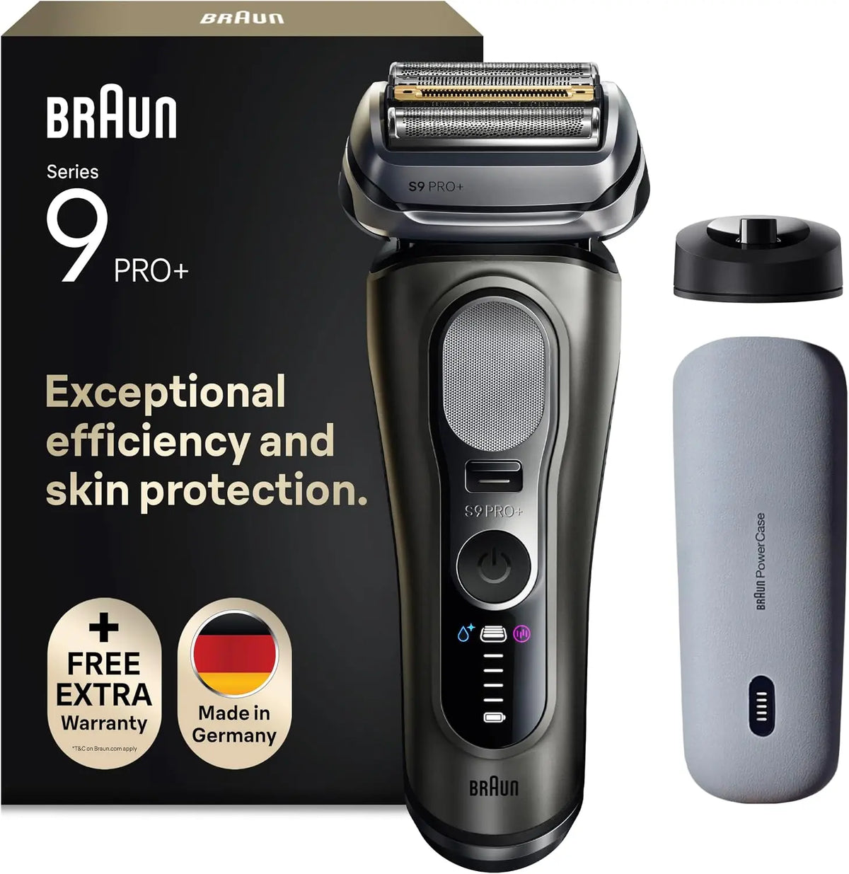 Braun Rasoir Electrique Homme Series 9+ Pro 9625S Graphite – noir/gris