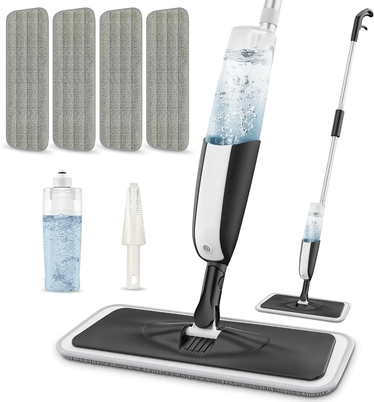 MANGOTIME Balai Serpillère Vaporisateur Spray Mop Balais Nettoyer Sol – gris