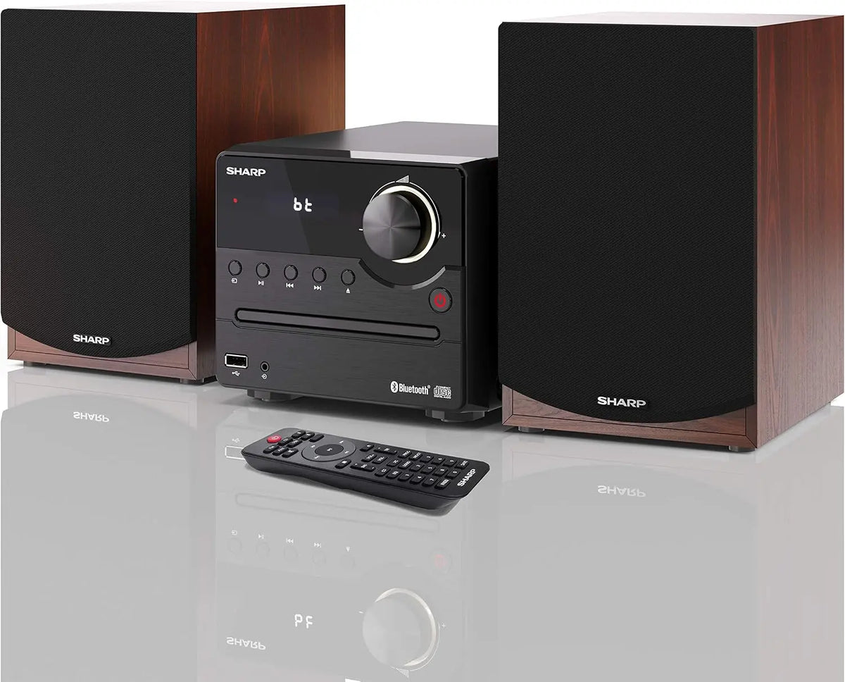 Sharp XL-B512 BR Micro chaîne Sound système stéréo avec Radio FM – CD-MP3, 45 W, 32 Go, marron