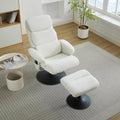 Fauteuil relax inclinable avec fonction massage 5 points et chauffage intégré – blanc